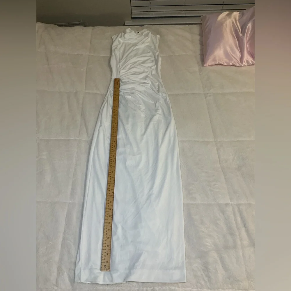 Zara Elegant White Sleeveless maxi Dress - Picture 4 of 8